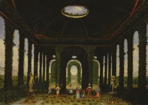 Akt III, scener XI og XIII: have i form af en pavillon